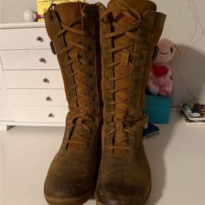 UGG Tan and Brown Lace-Up Women's Boots